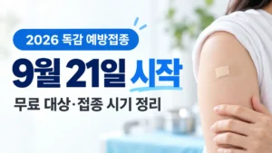 2026 독감 예방접종 언제부터? 무료 대상·접종 시기 총정리 2026 독감 예방접종 9월 21일 시작 및 무료 대상 접종 시기 안내